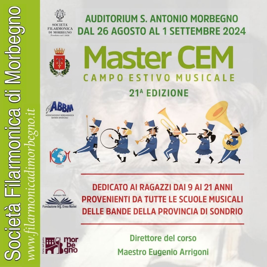 Master CEM: Campo musicale estivo a Morbegno