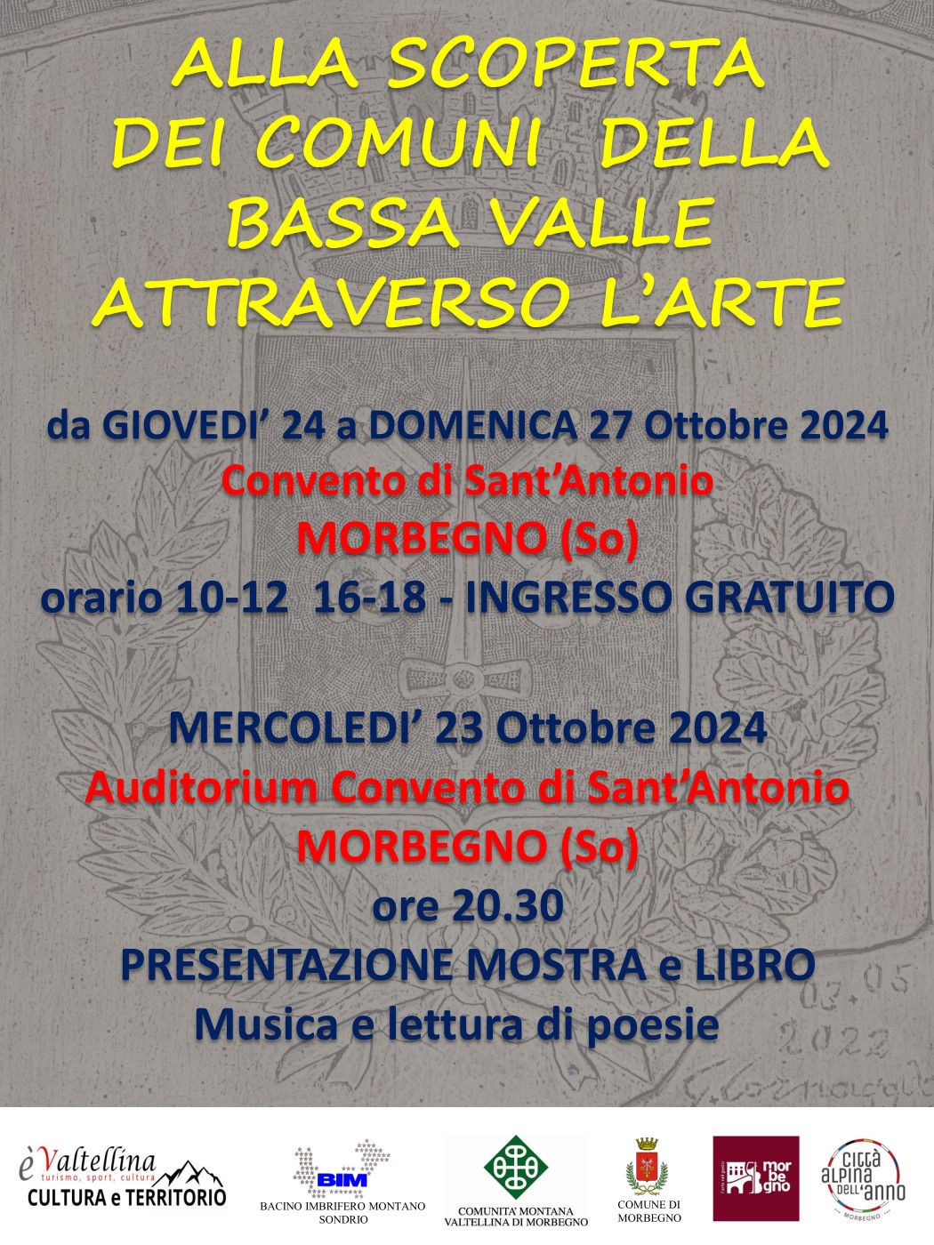 Mostra e presentazione del libro alla scoperta dei comuni