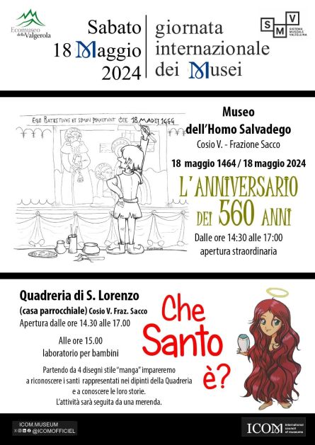 Apertura dei musei Homo Selvadego e Quadreria S. Lorenzo a Sacco