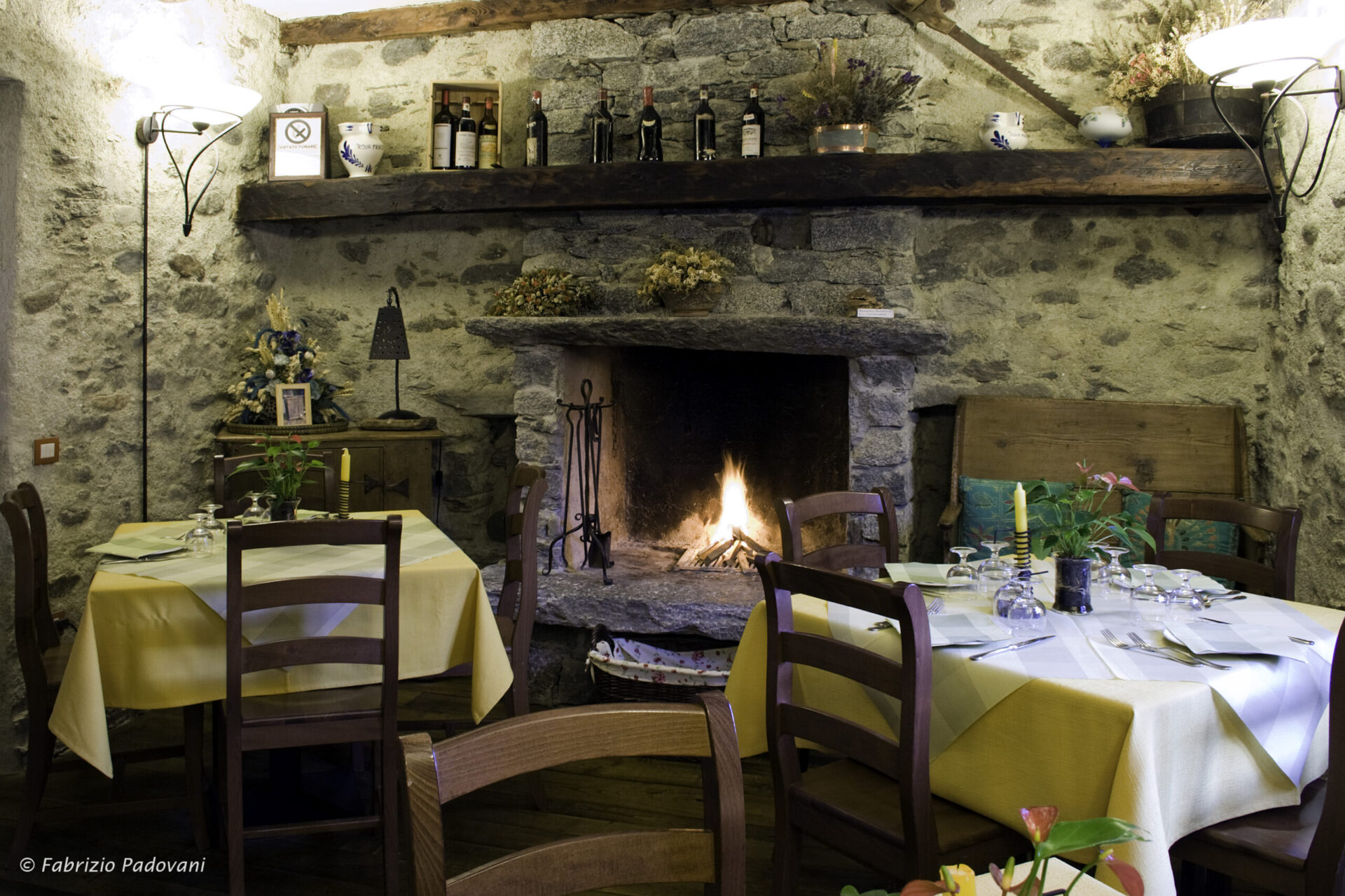 Sala da pranzo agriturismo Le Case dei Baff Ardenno