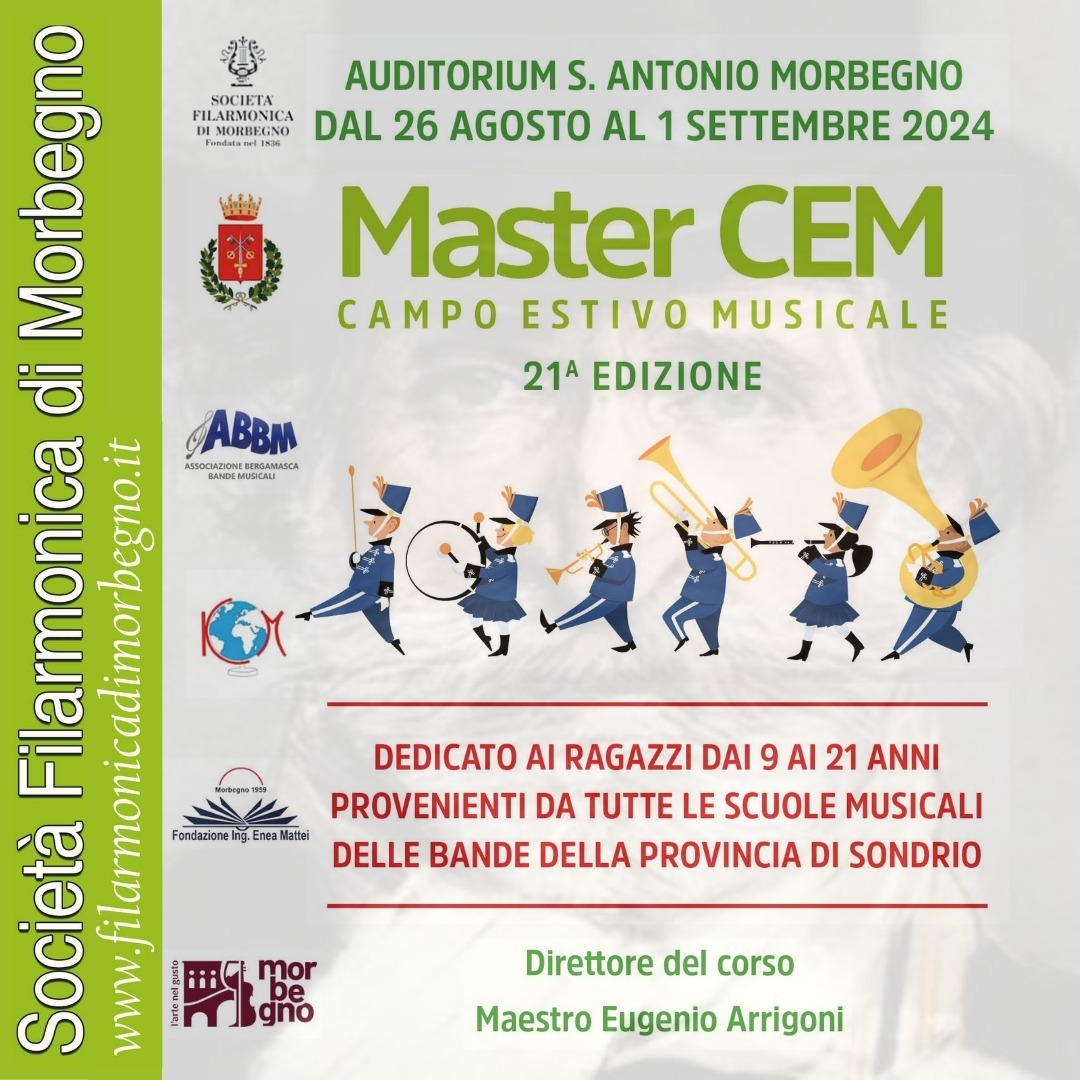 Master CEM: Campo musicale estivo a Morbegno