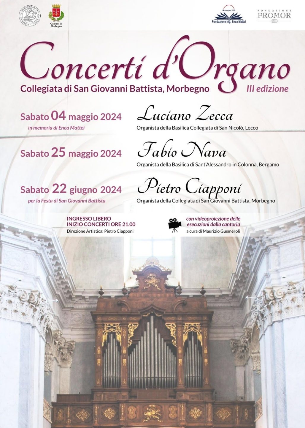 Concerti d'organo in Collegiata a Morbegno