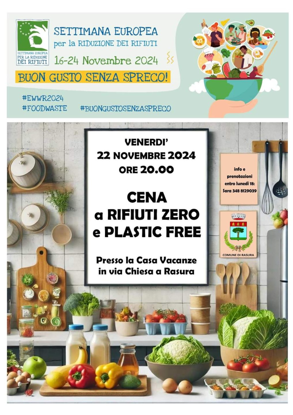 cena condivisa senza rifiuti e plastic free.