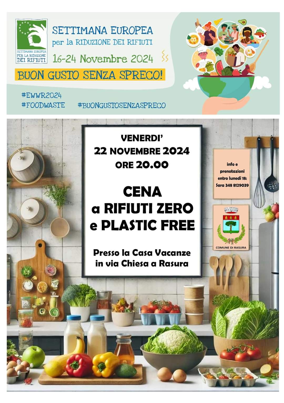 cena condivisa senza rifiuti e plastic free.