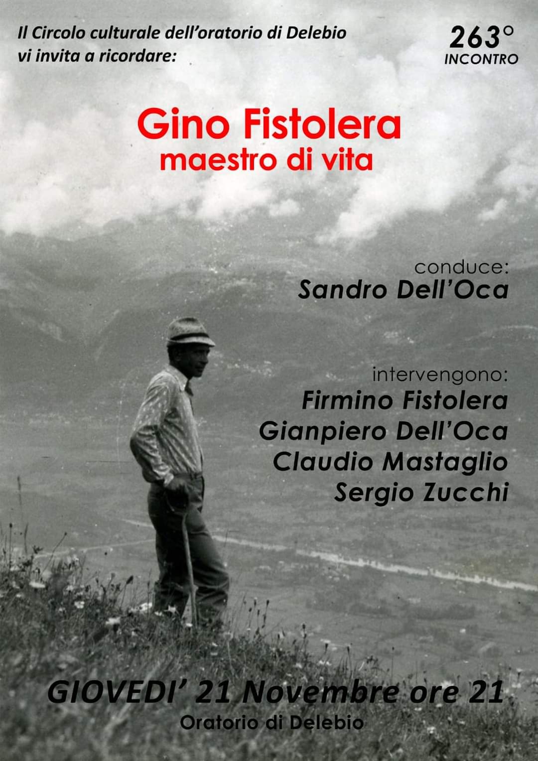 Serata in ricordo del Maestro Gino Fistolera