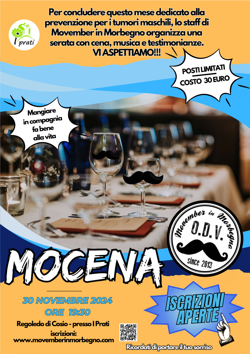 Serata conclusiva con cena e musica di Movember a Morbegno