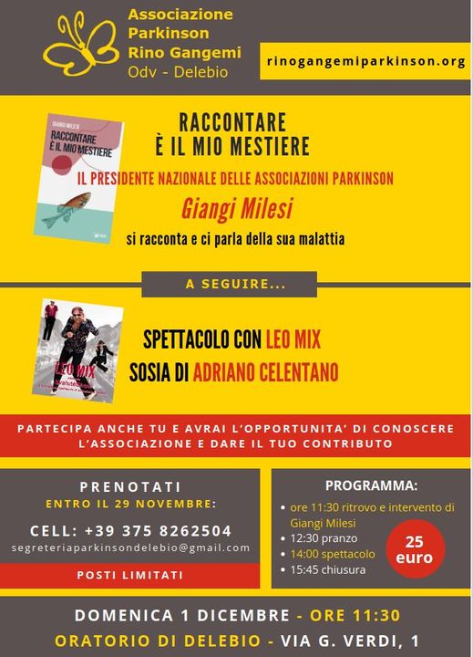 Giornata di intrattenimento e incontro con Giangi Milesi presidente nazionale delle Associazioni Parkinson