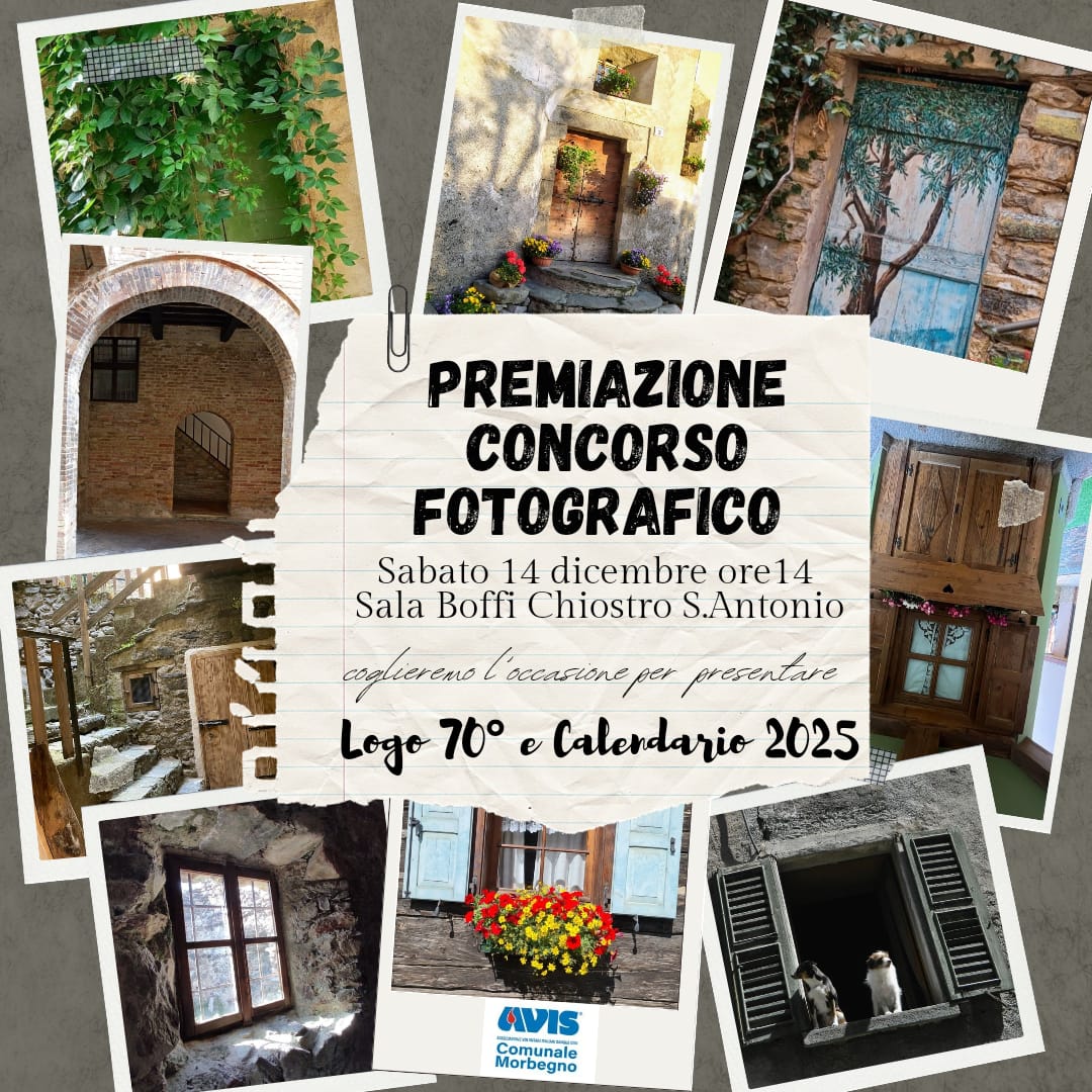 premiazione concorso fotografico AVIS