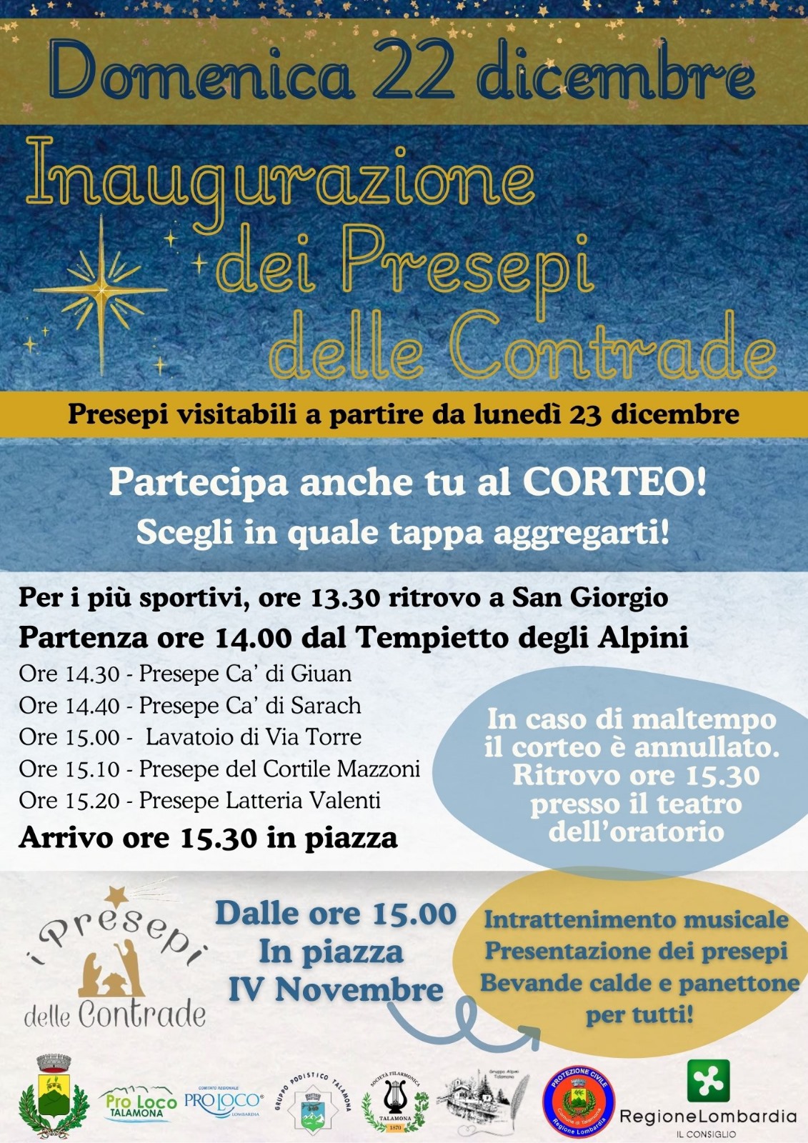 inaugurazione presepi talamona