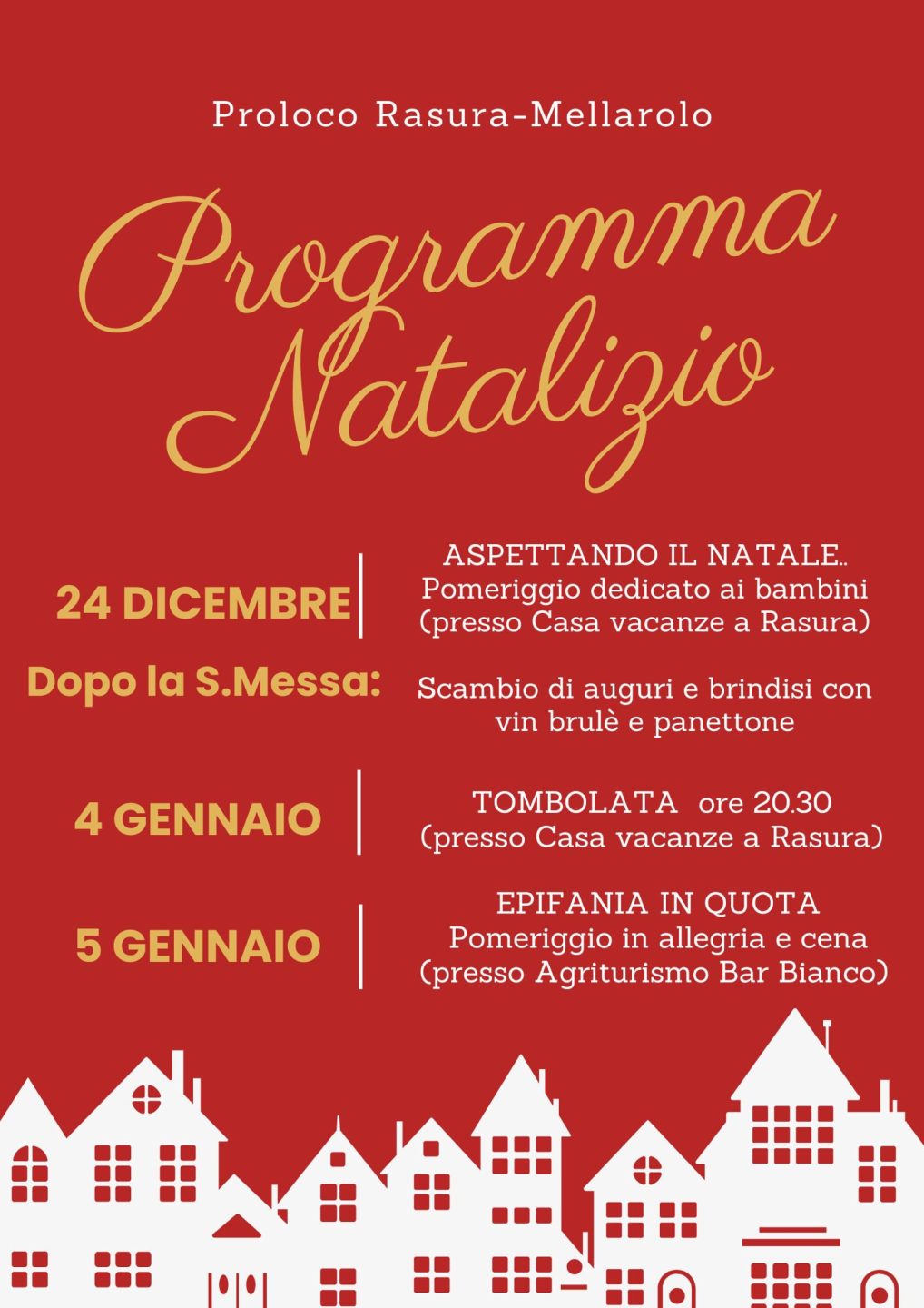 Eventi natalizi a Rasura