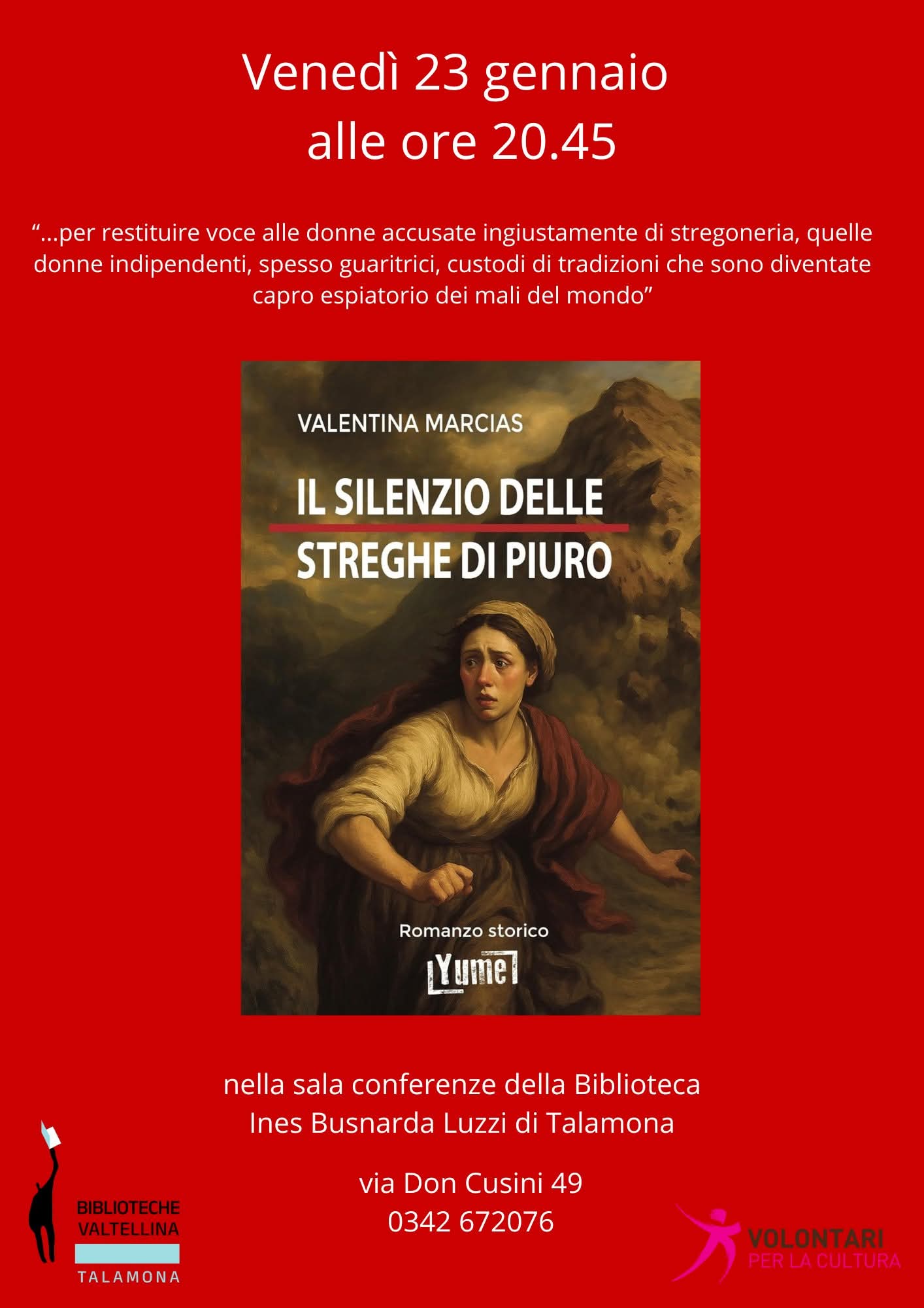 Presentazione del romanzo storico di Valentina Marcias