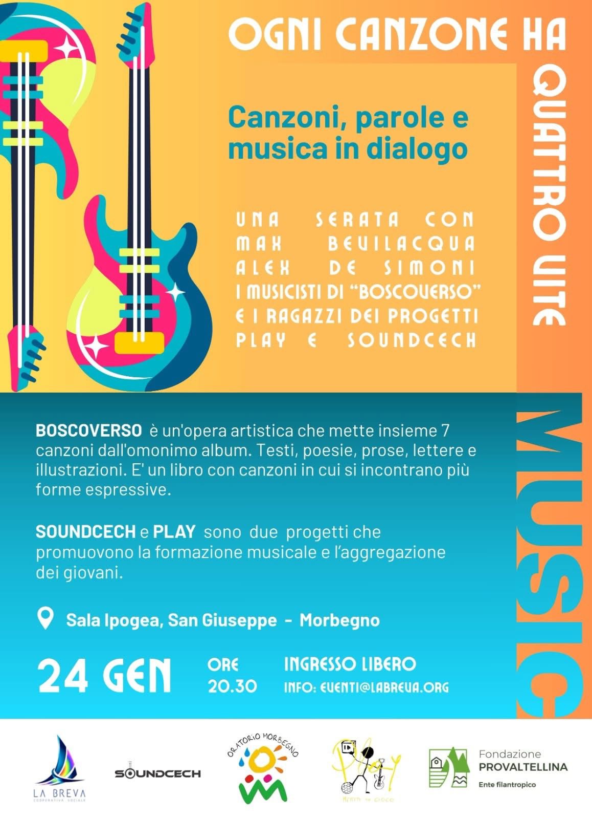 Una serata di canzoni, parole e musica in dialogo