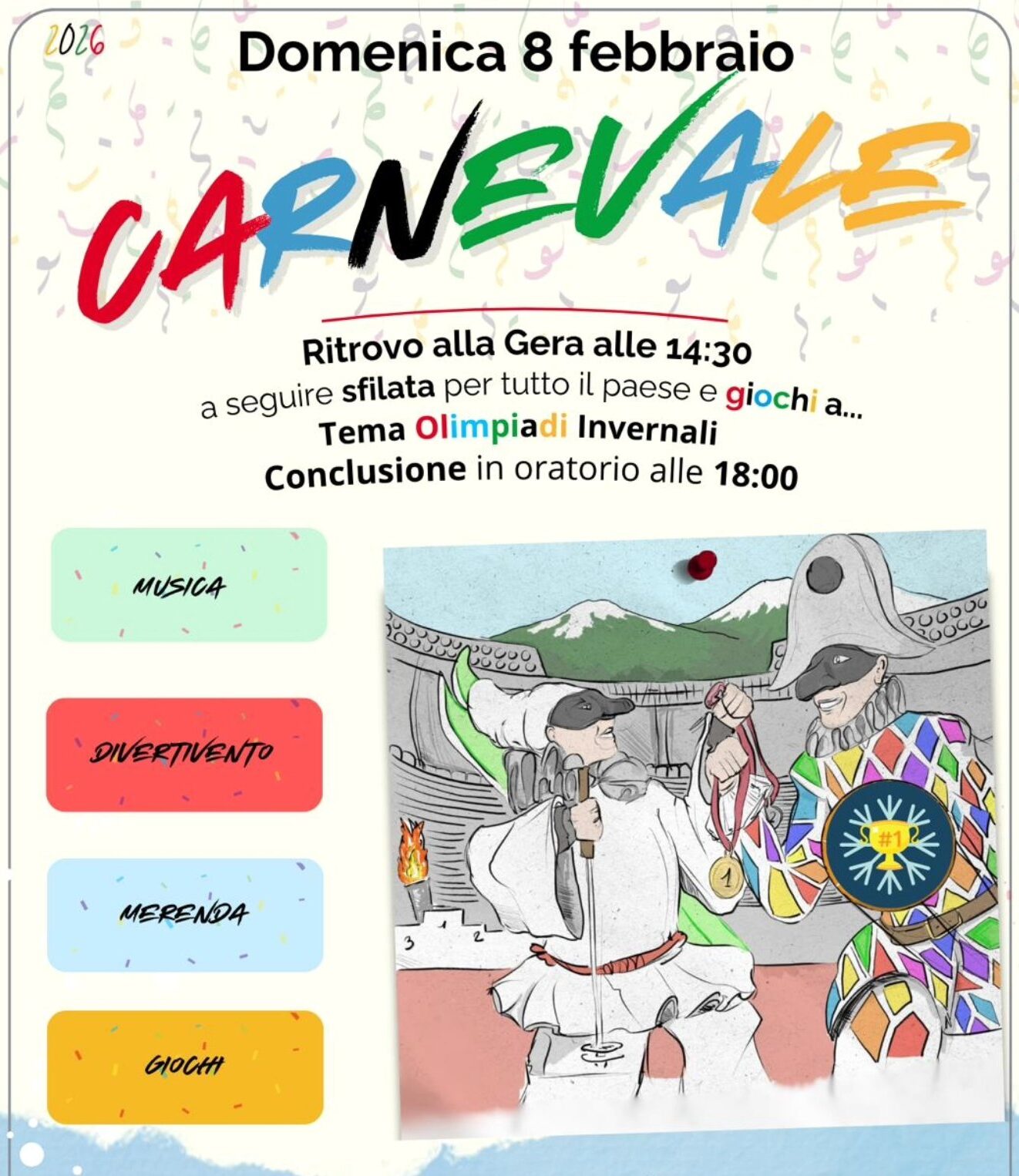 Pomeriggio di sfilata, giochi e divertimento