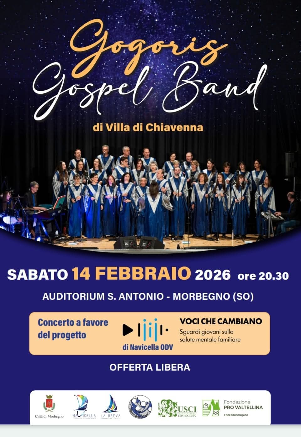 Concerto Gospel all'Auditorium di Morbegno