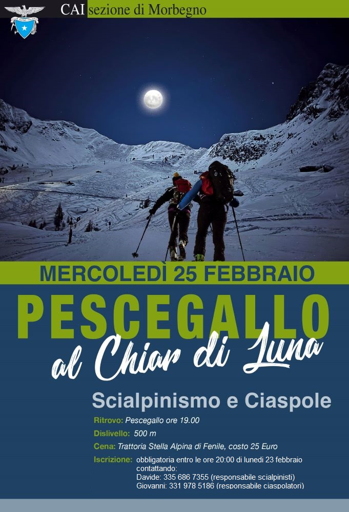 Escursione al chiar di luna a Pescegallo