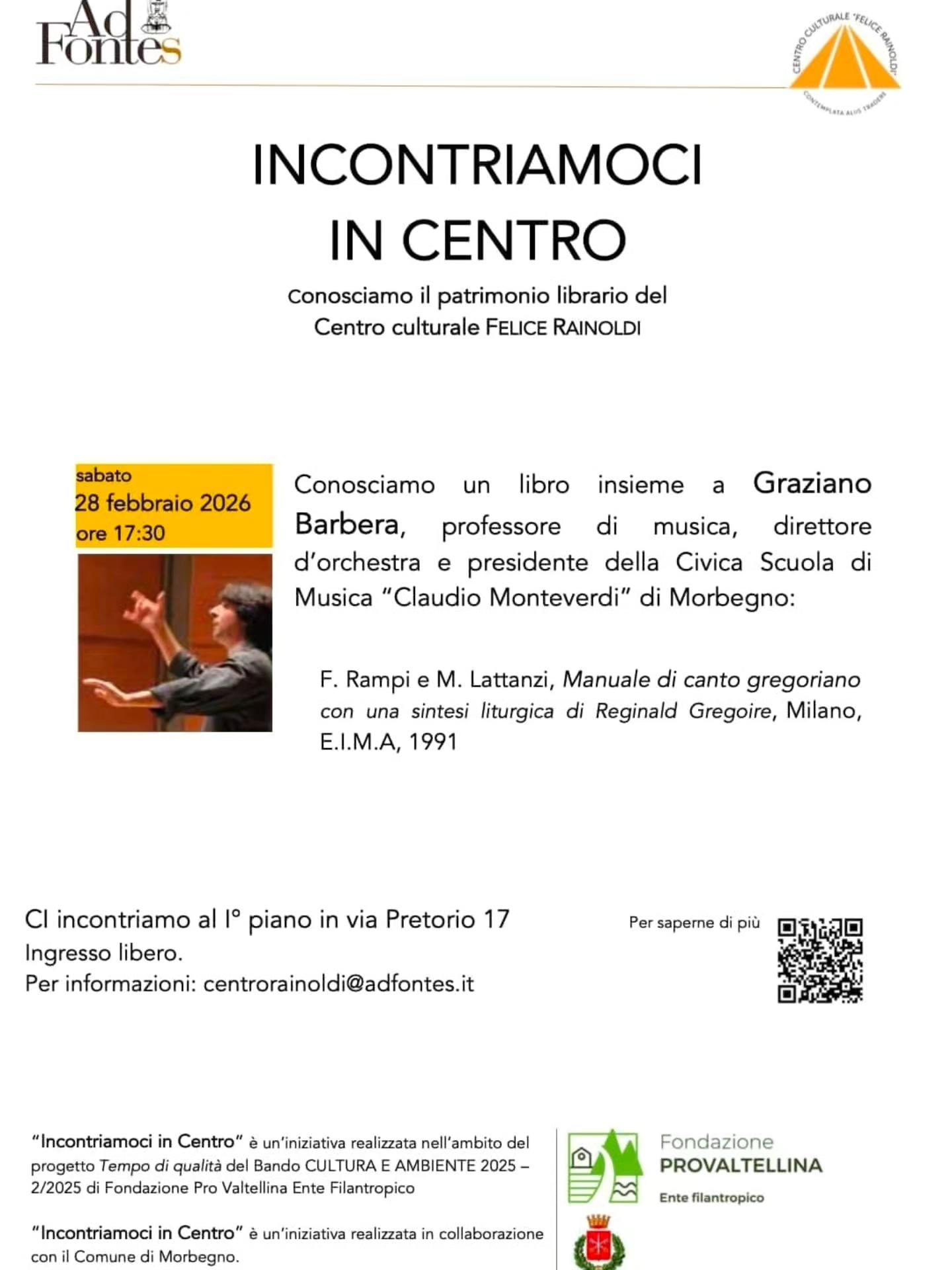 Il patrimonio librario del Centro culturale Felice Rainoldi