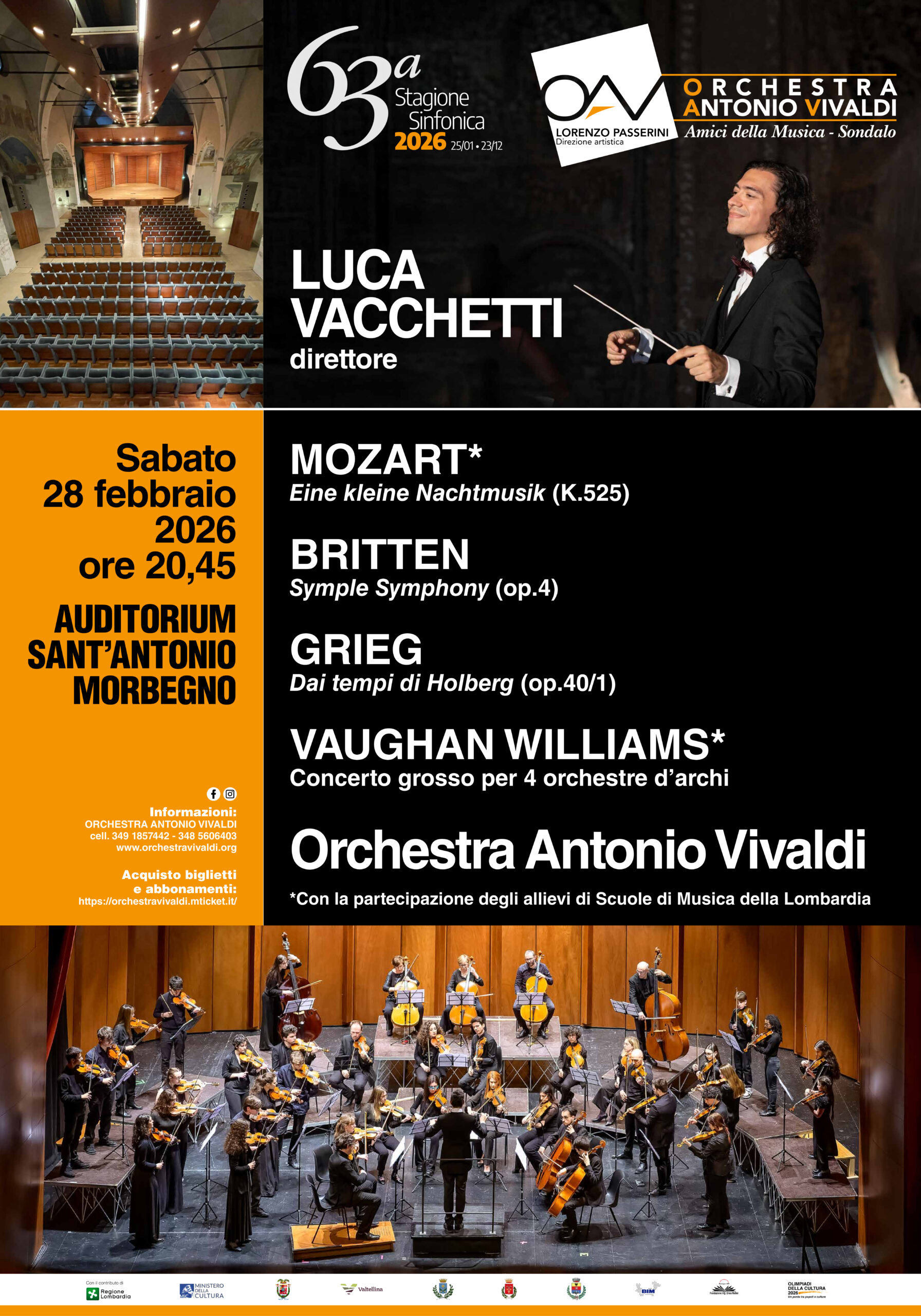 Concerto dell'Orchestra Vivaldi a Morbegno