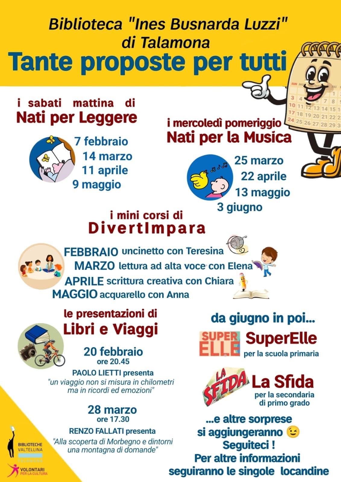 attività biblioteca Talamona