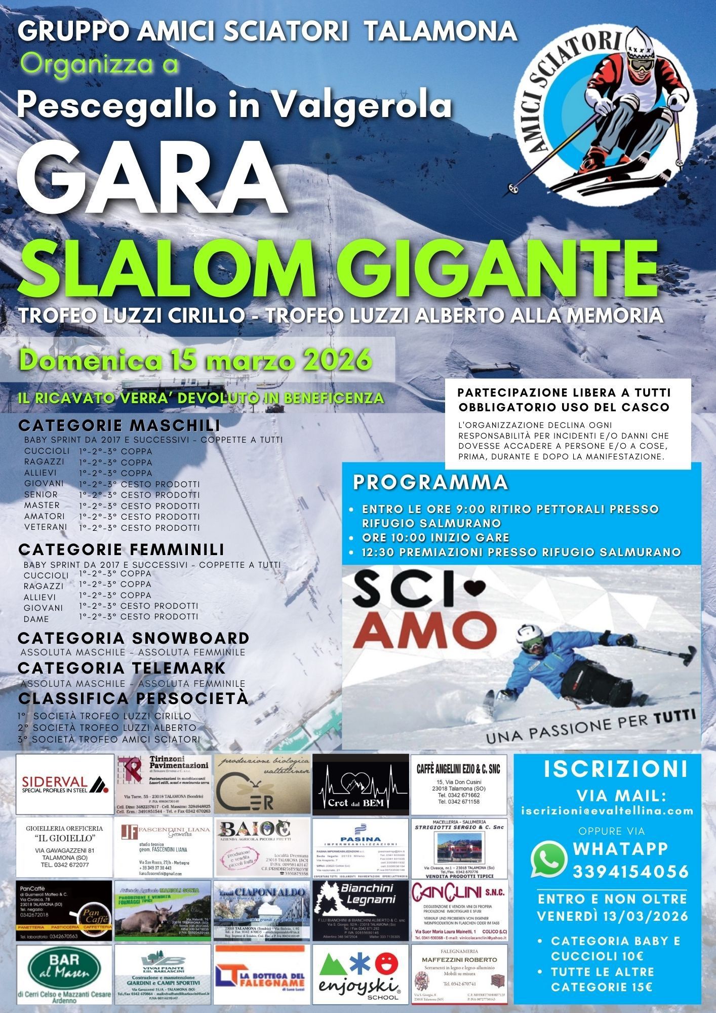 Gara di slalom gigante a Pescegallo