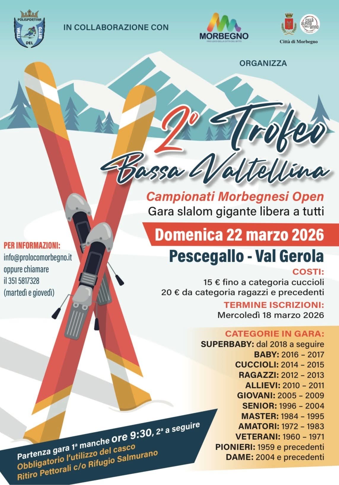 Gara di slalom gigante a Pescegallo