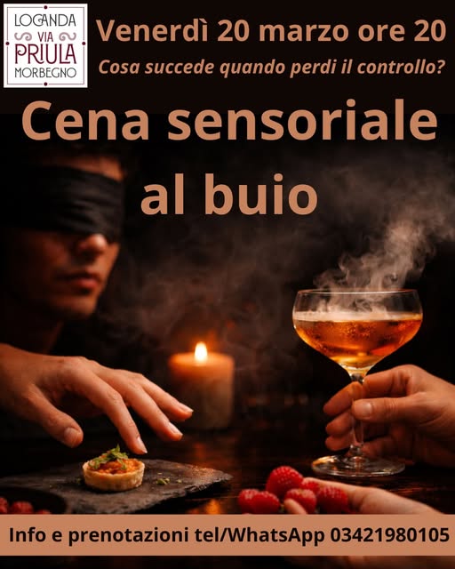 Cena al buio alla Locanda Via Priula