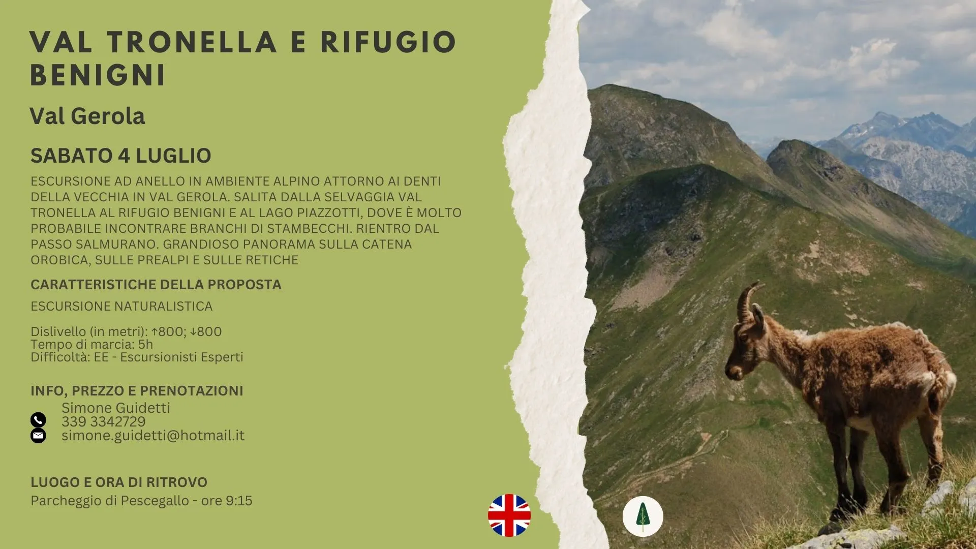 Escursione guidata al Rifugio Benigni