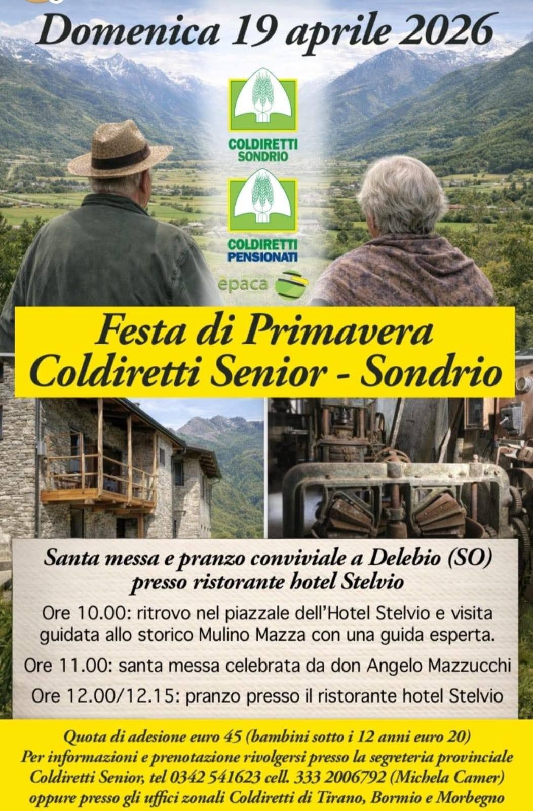 Festa di primavera di Coldiretti Senior a Delebio