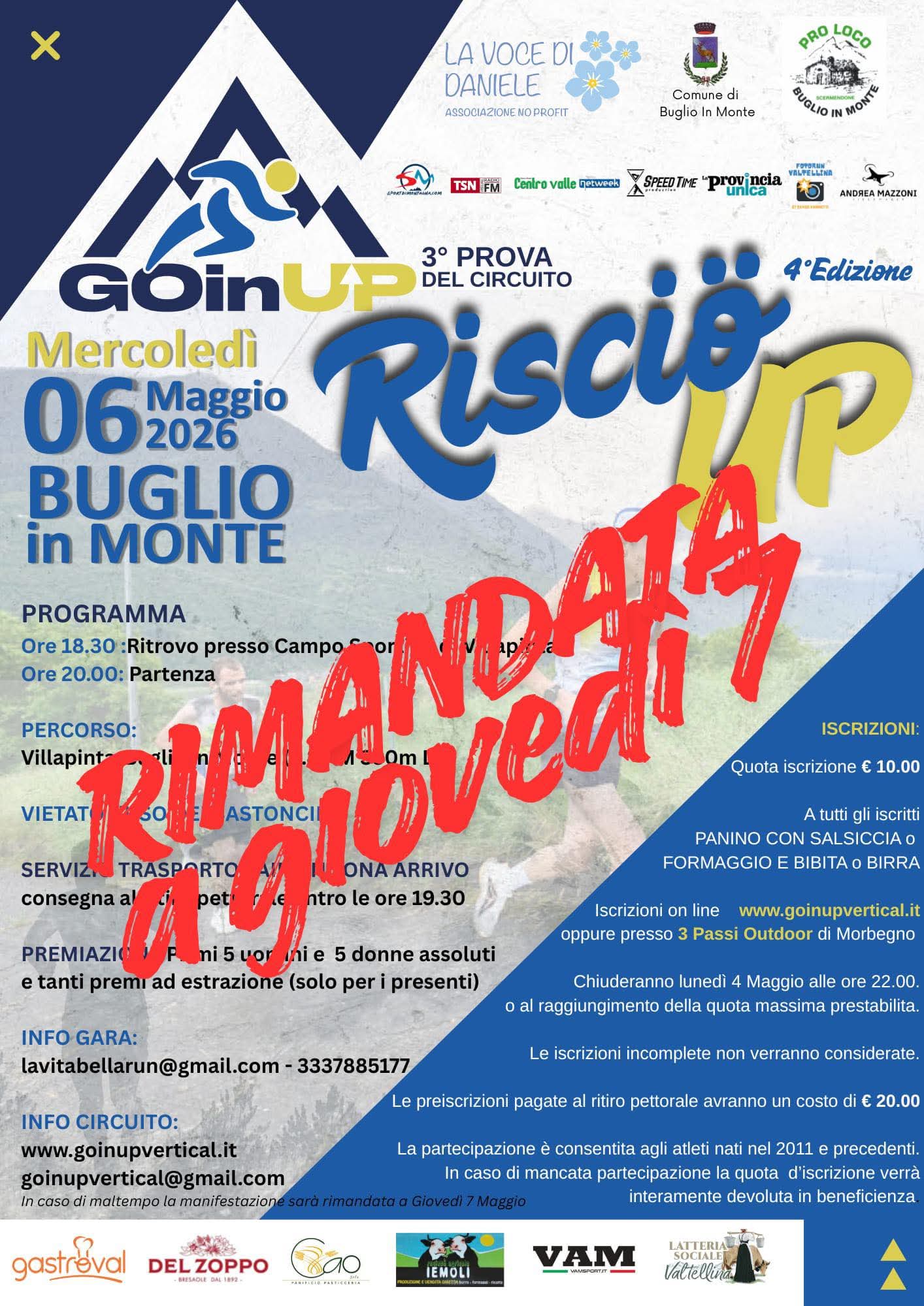 Riscio up - rimandata