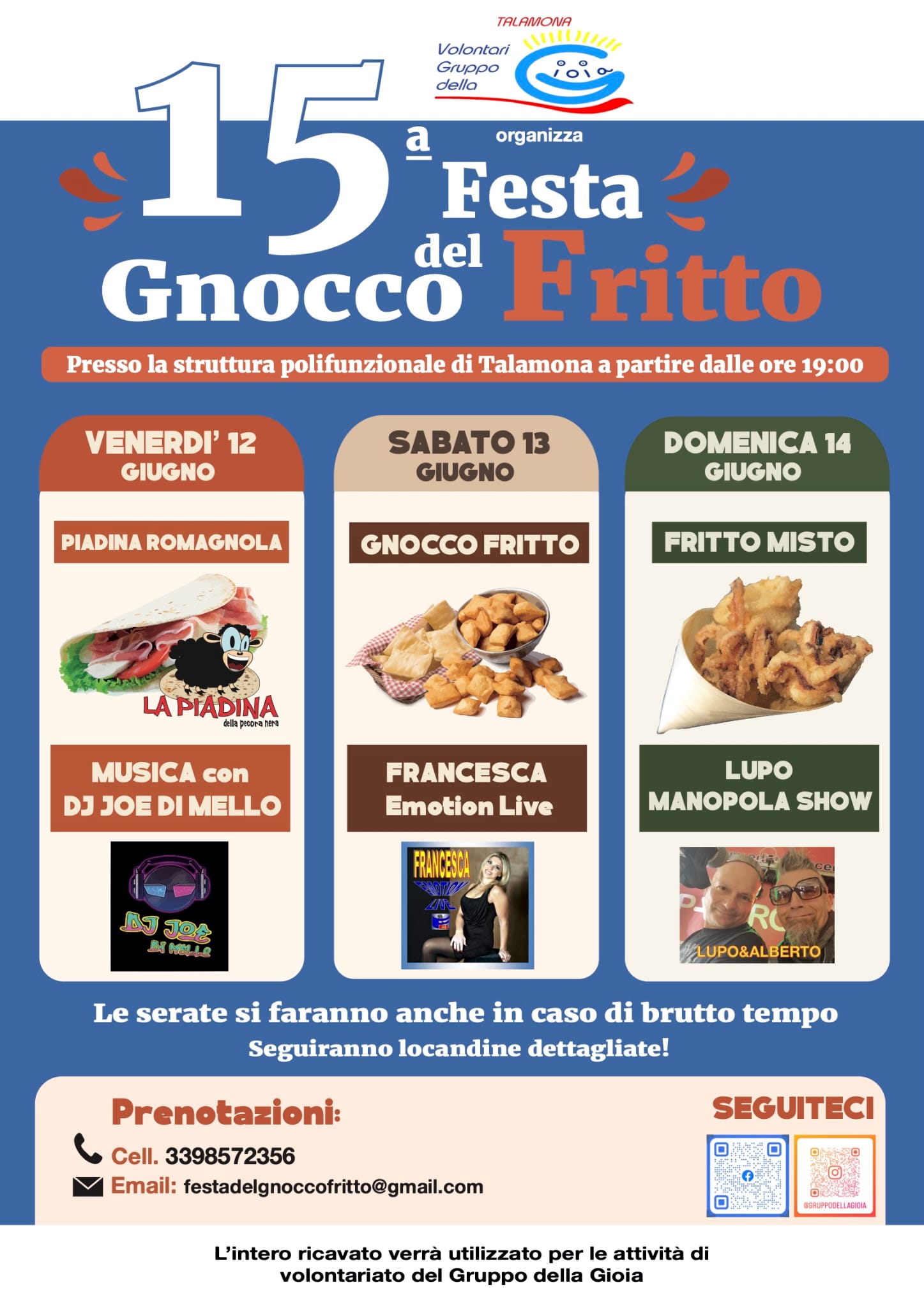 XV edizione della festa del gnocco fritto
