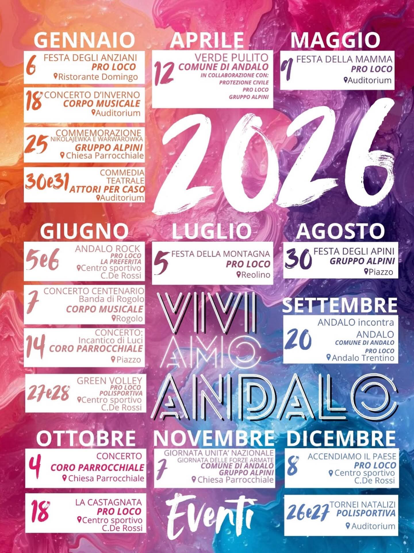 Eventi Andalo 2026
