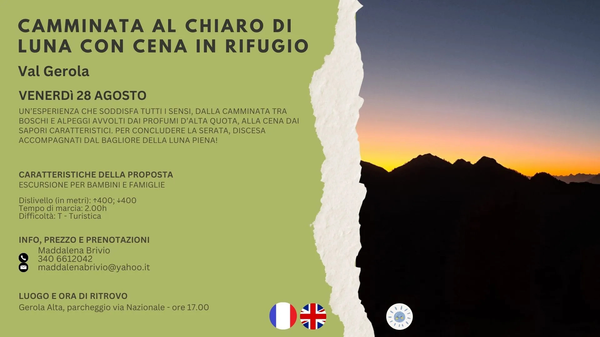 Camminata e cena in rifugio