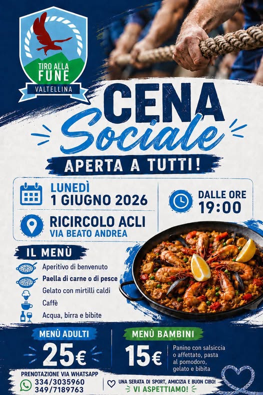 Cena sociale al ricircolo aperta a tutti