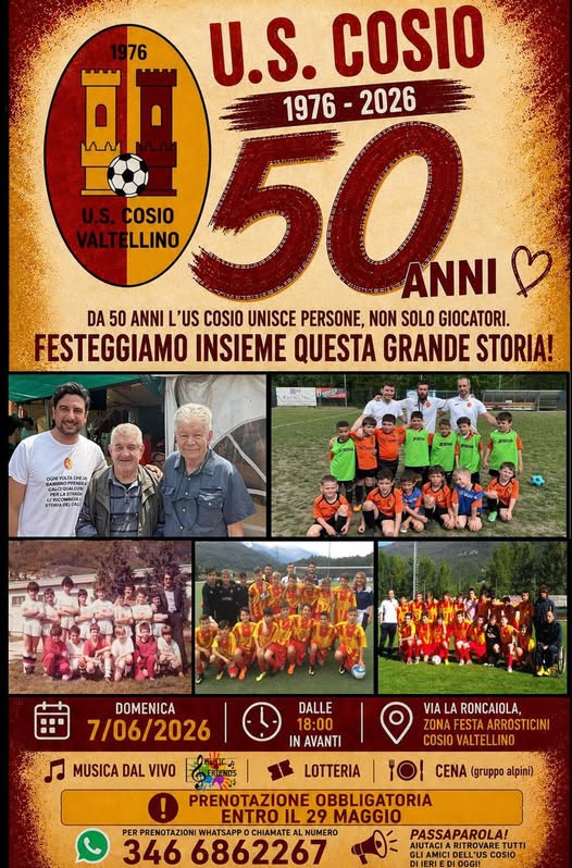 50 anni di US Cosio  