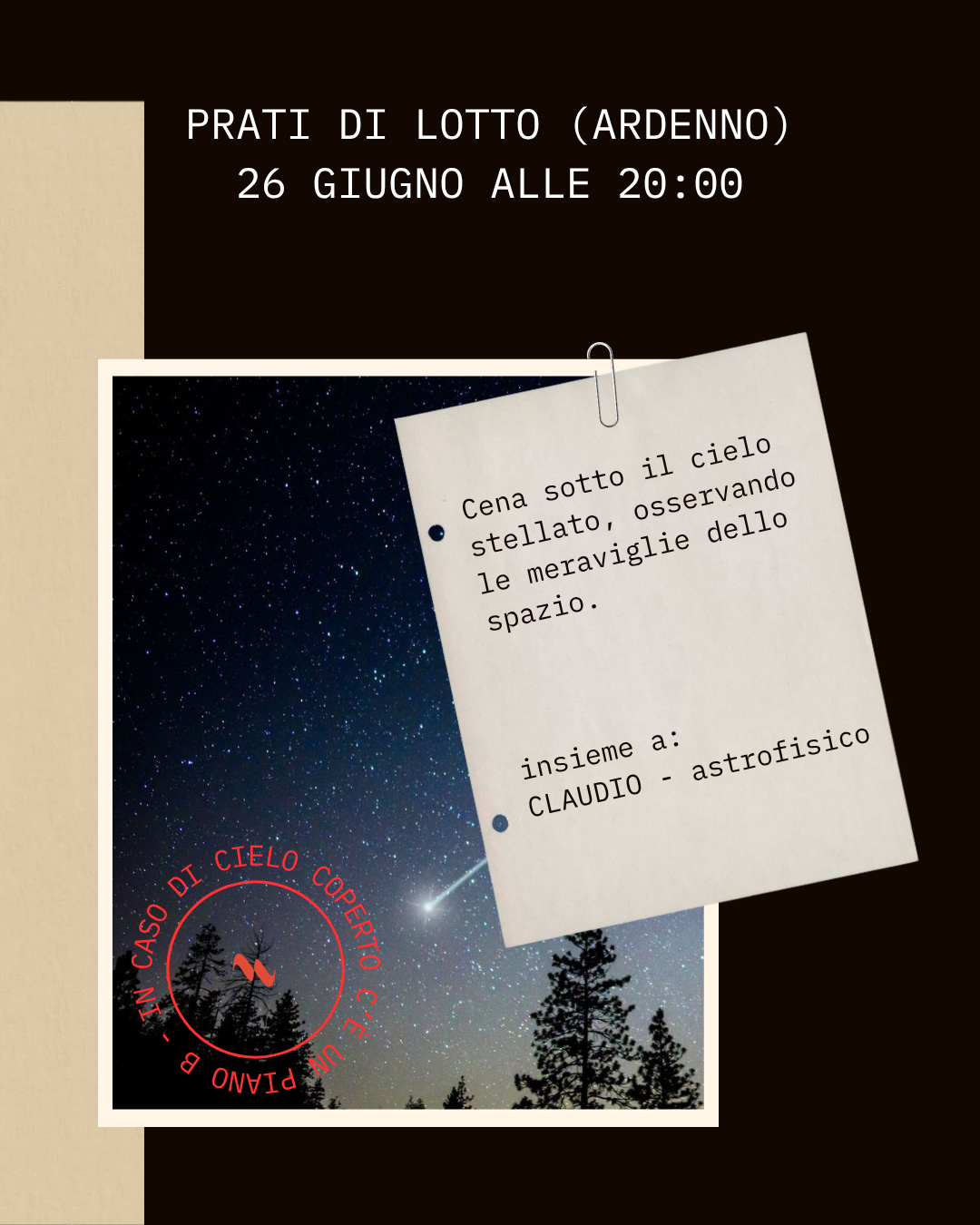 Cena sotto le stelle