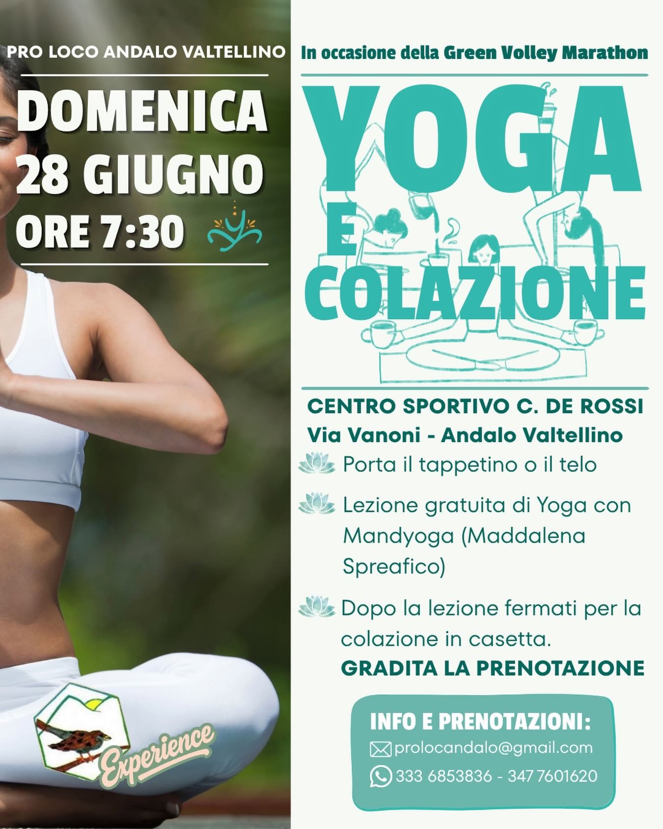 Yoga e colazione andalo