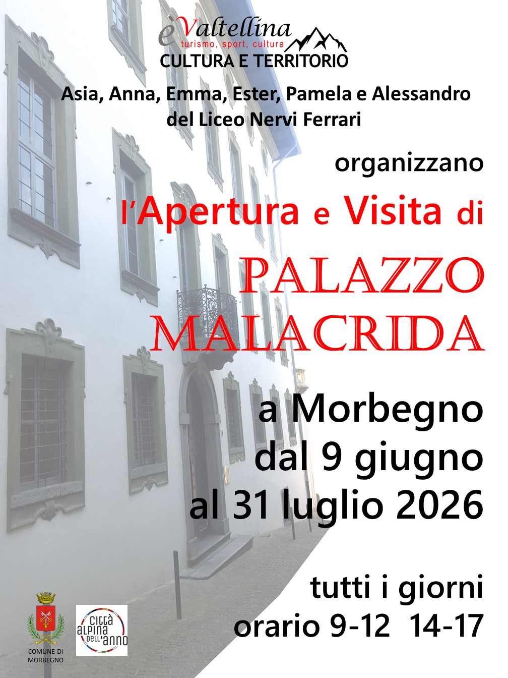 Apertura palazzo Malacrida