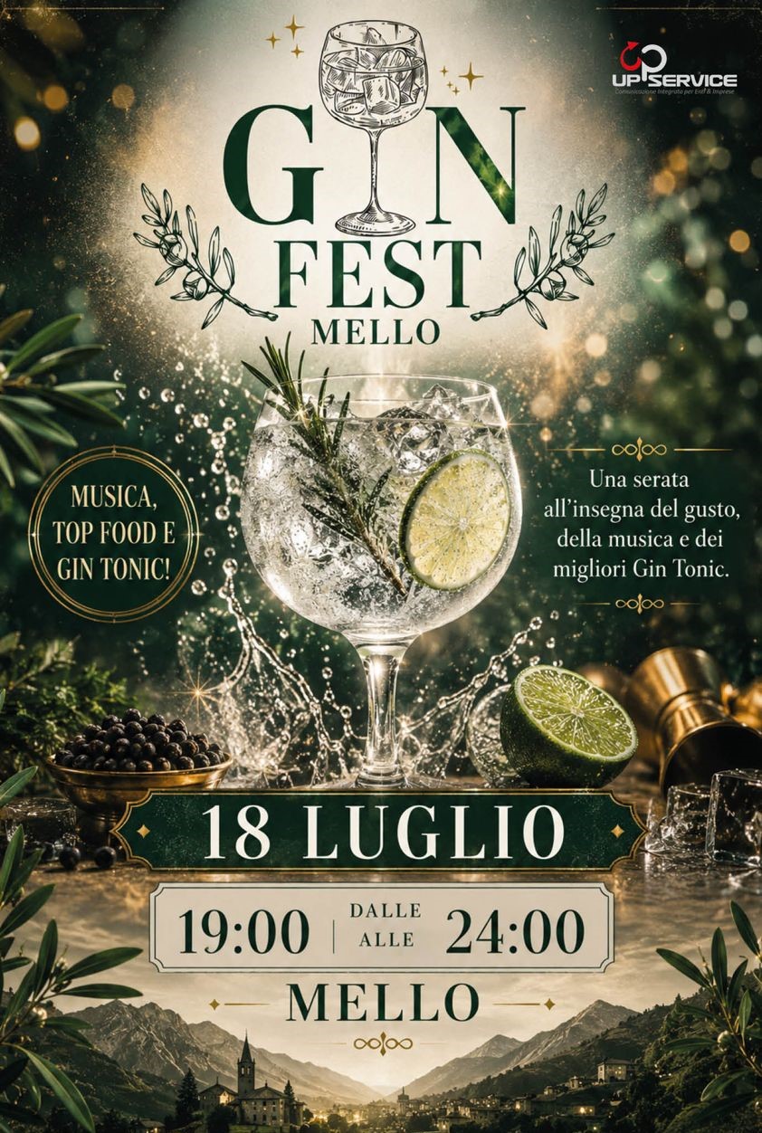 Una serata di musica, buon cibo e gin tonic a Mello