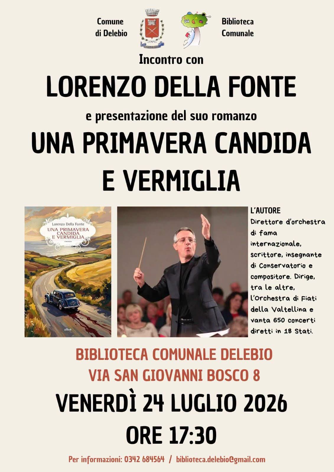 Incontro con Lorenzo Della Fonte alla biblioteca di Delebio