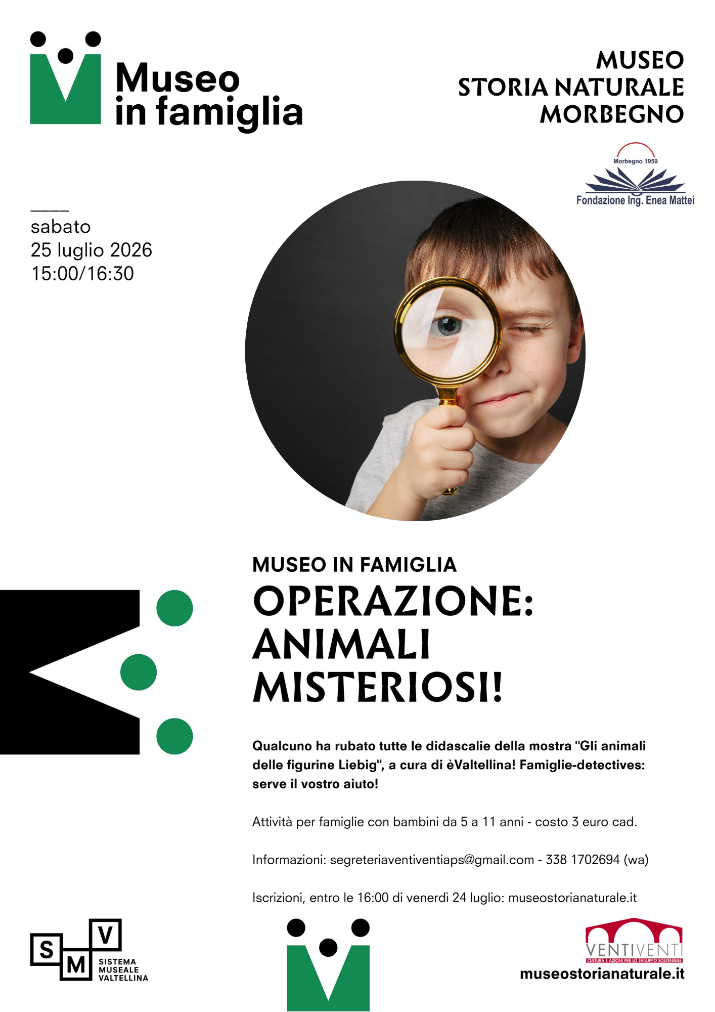 Attività per famiglie con bambini 5-11 anni al museo