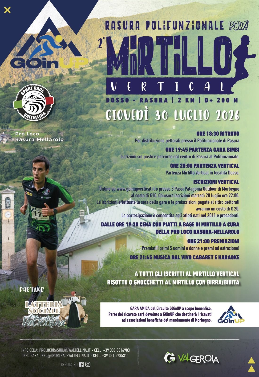 Corsa vertical in occasione della Sagra del Mirtillo