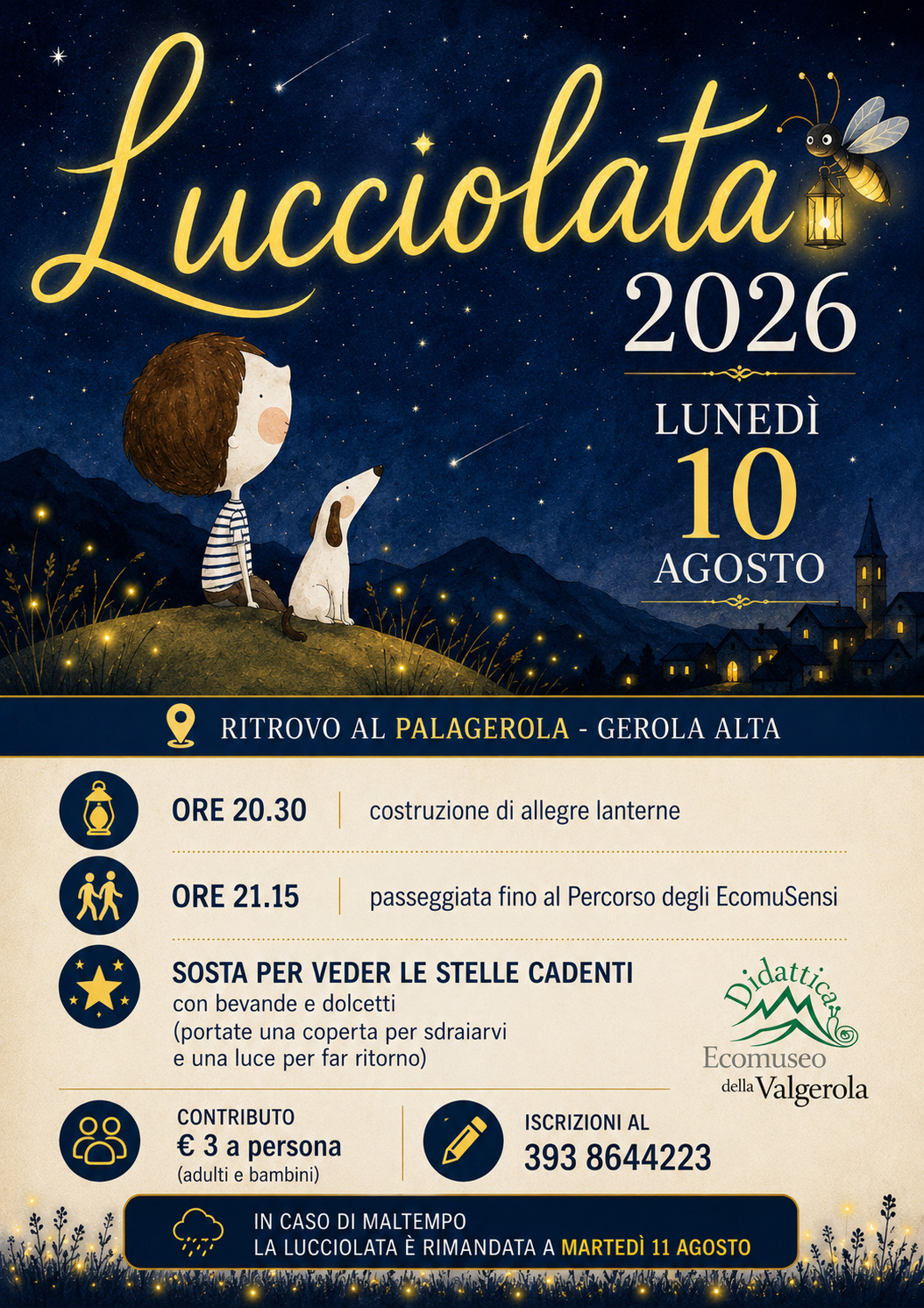 Costruzione di lanterne, passeggiata sotto le stelle cadenti