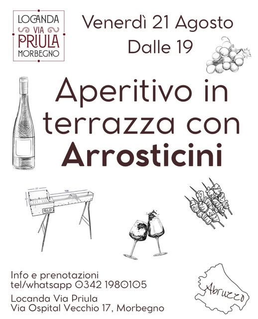 Aperitivo conviviale alla Locanda Via Priula