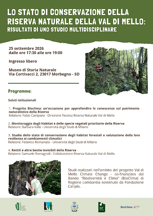 Conferenza al Museo di storia naturale di Morbegno