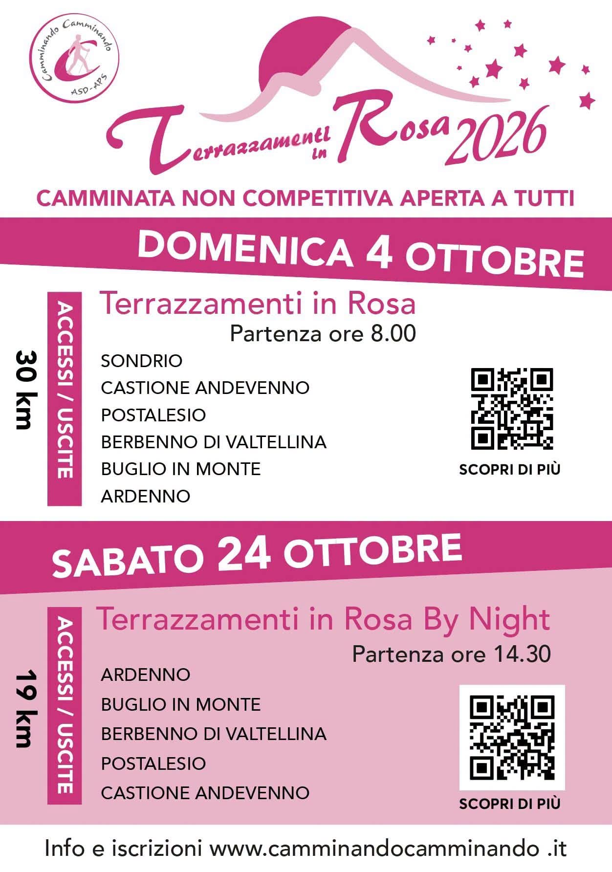 Terrazzamenti in rosa