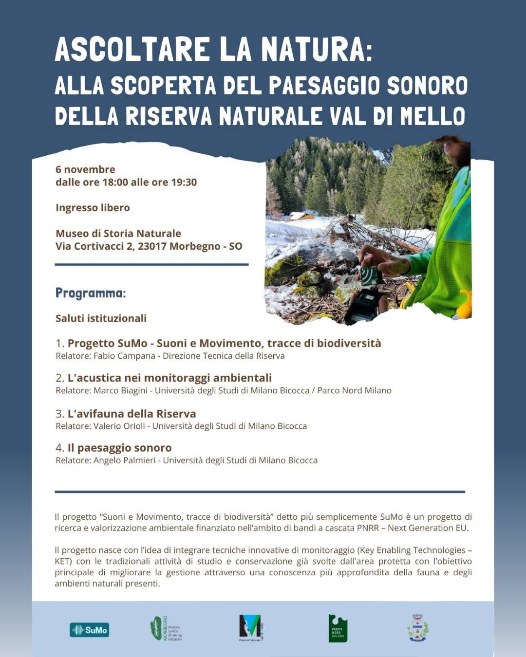 Alla scoperta del paesaggio sonoro della Riserva naturale Val di Mello