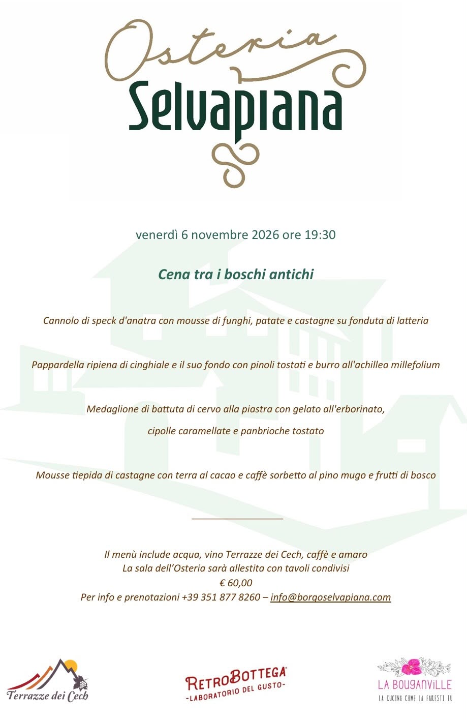 Cena all'Osteria Selvapiana