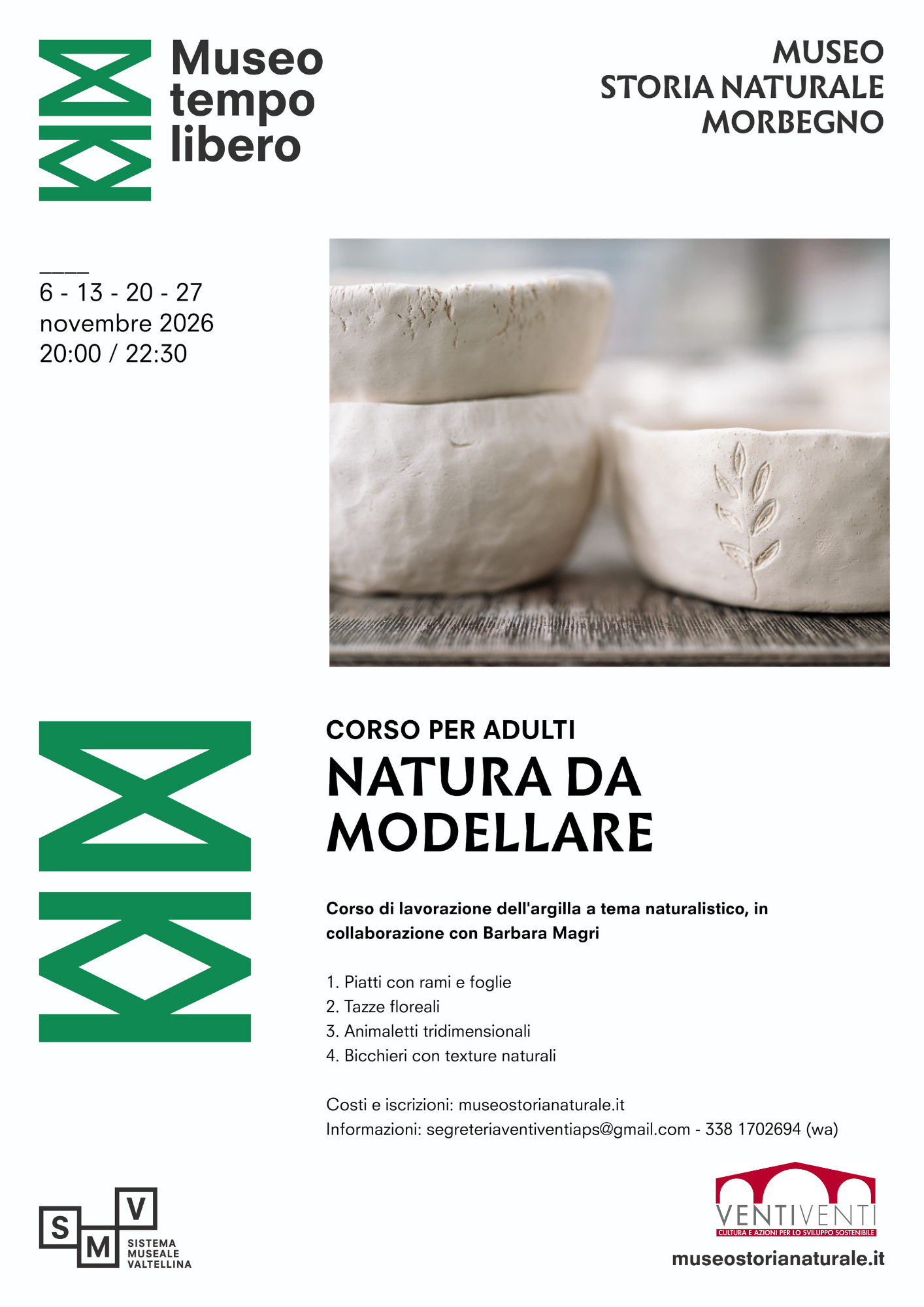 Corso di lavorazione dell’argilla a tema naturalistico