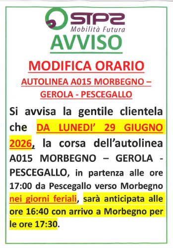 Modifica orario STPS
