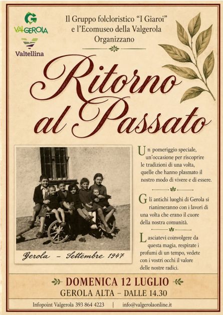 Un pomeriggio speciale per riscoprire le tradizioni di una volta