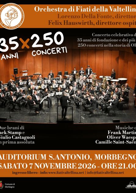 Concerto celebrativo dei 35 anni di fondazione dell’Orchestra di Fiati della Valtellina